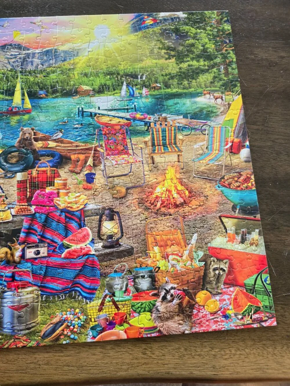 500 Piece Jigsaw Puzzle Hidden Images Camping Beach